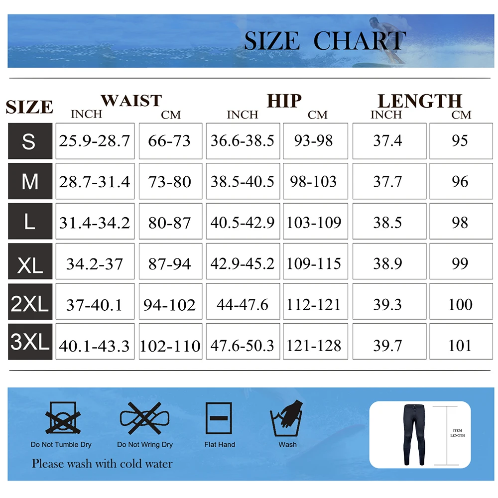 Men Neoprene Surf Wetsuit Pants Diving Suits For Snorkeling Swimming  1mm 1.5mm 2mm