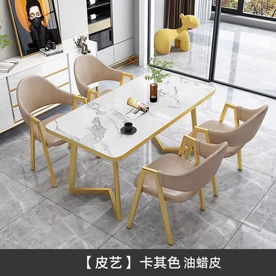 Pink Dining Chairs Cotton Linen Leather Armchair Upholstered Dining Set With 4 Chairs Iron Leg