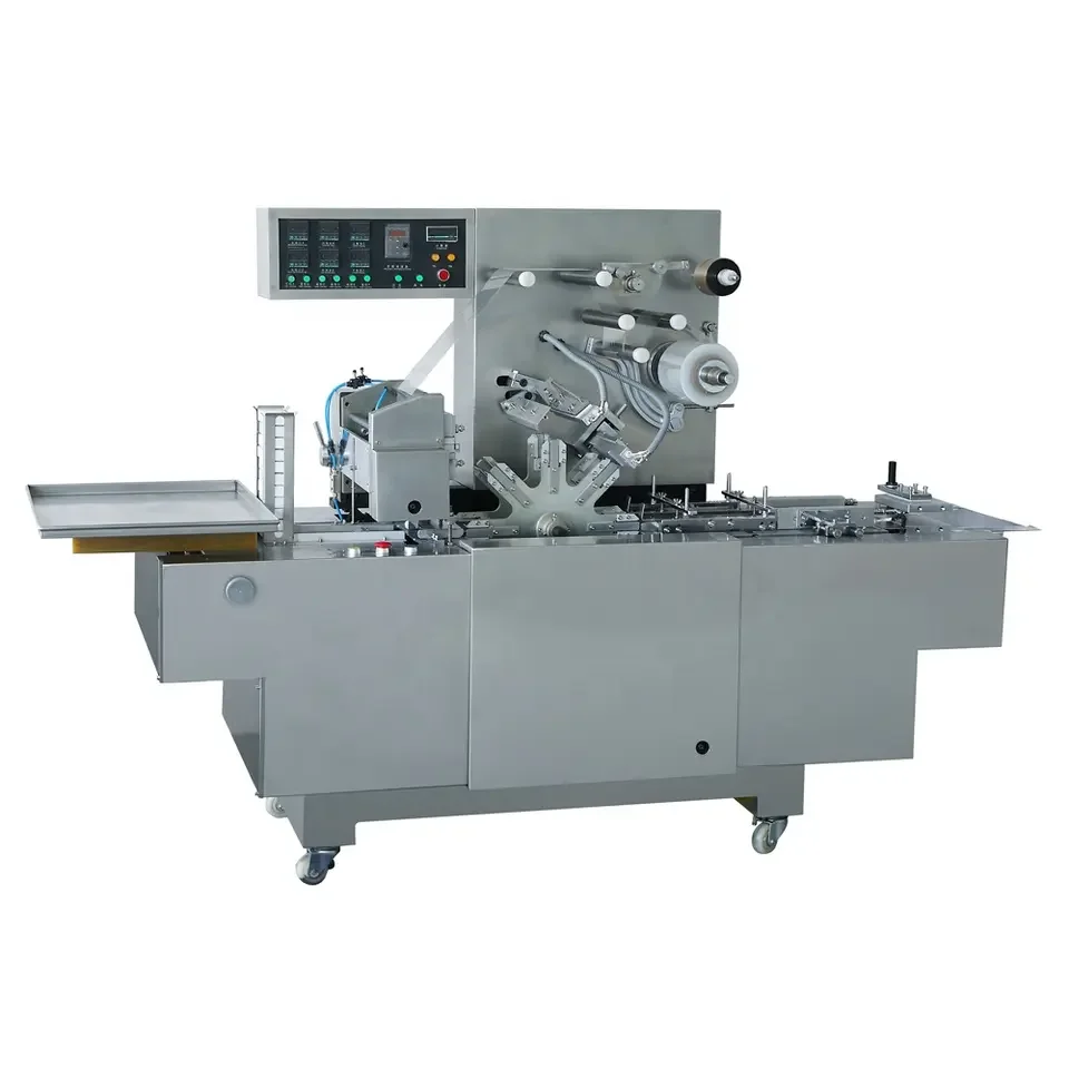 Automatic cosmetics perfume soap condom carton box 3D packing machine BOPP PVC film cellophane wrapping machine