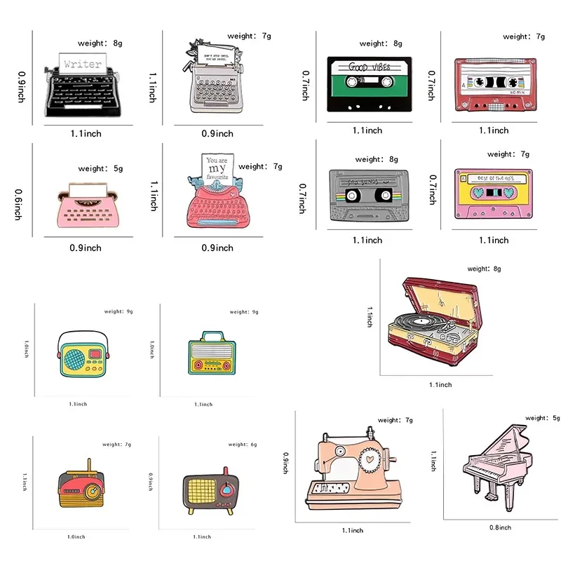 Metal Crafts Custom Logo Badge Lapel Pin Cartoon Radio Wholesale Soft Enamel Pin Custom enamel Metal Pin Hard&Soft