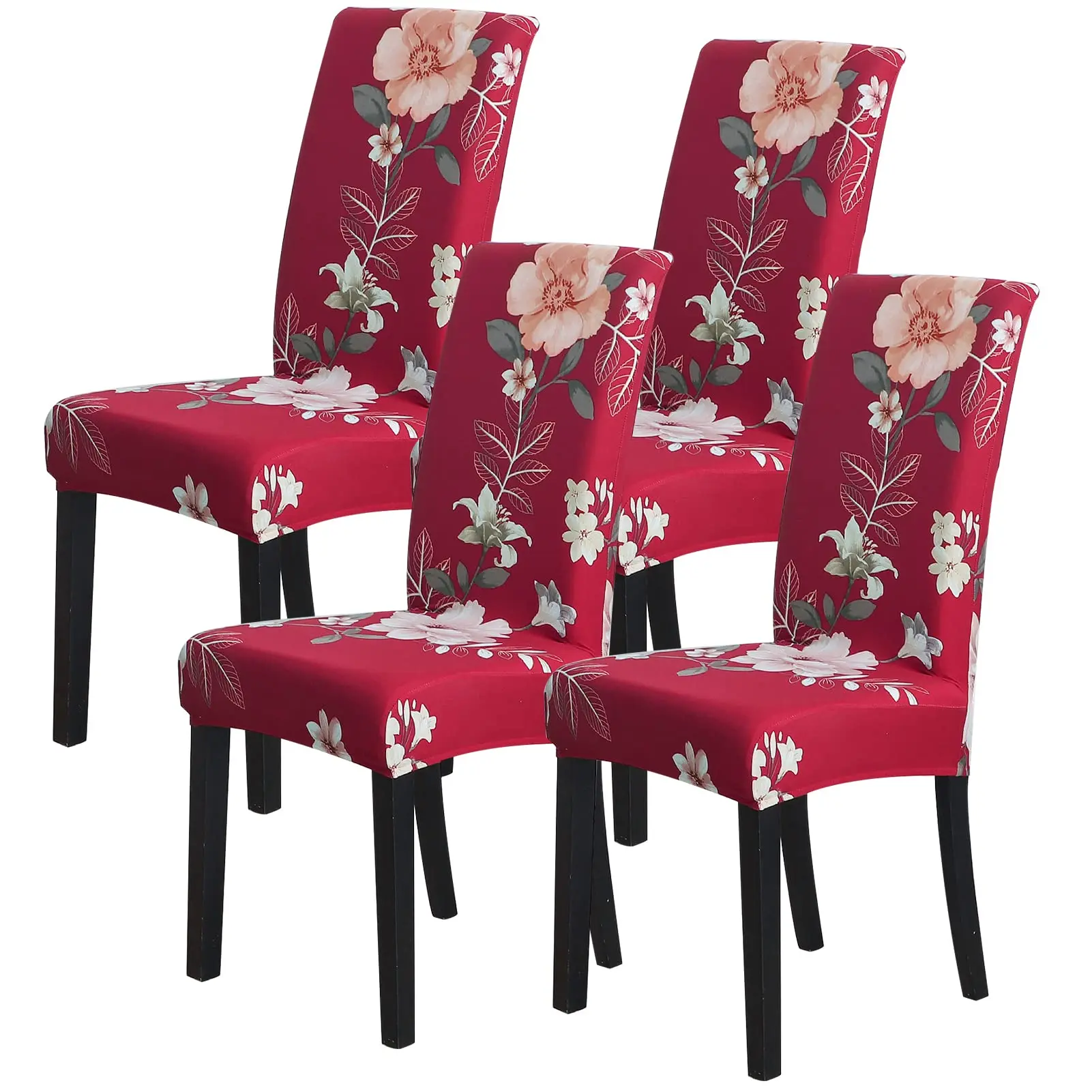 Amazon Chair Covers for Dining Room with Printed Patterns, Easy Slip-on Stretchy Dining Room Chair Covers  Washable Dining Cha