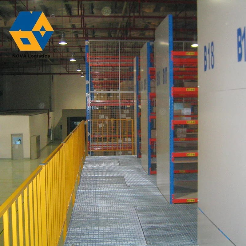 NOVA Prefabricated Heavy Duty Powder Coating Racking, Metal Warehouse Mezzanine Shelving/