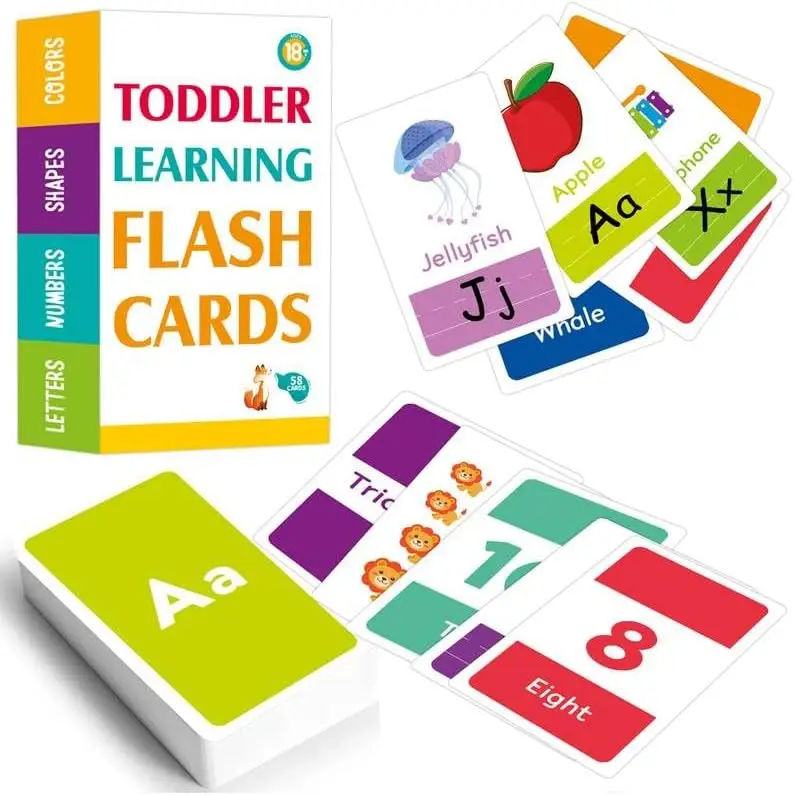 Custom Colorful Waterproof Plastic Secure PVC FlashCard Flash Card/Cognitive Cards For Kids Educational