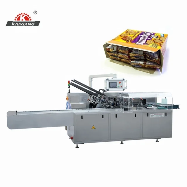 KAIXIANG Factory Price Full Automatic Food Cartoning Machine Big Carton Box Packing Machine