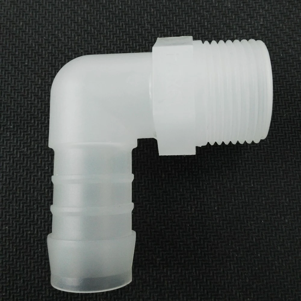 Plastic connector Tube with overmoled metal thread