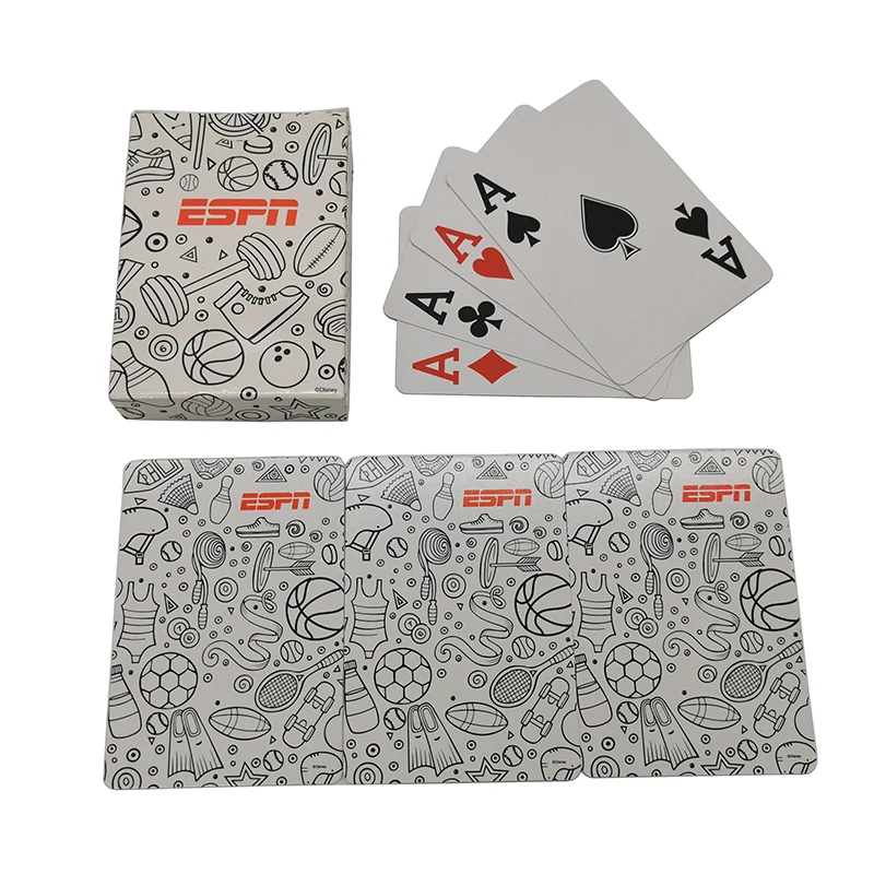 Playing cards High Quality 0.3 0.32 PVC Standard Size Waterproof Poker gold stamp tuck box for Entertainment party paper cards