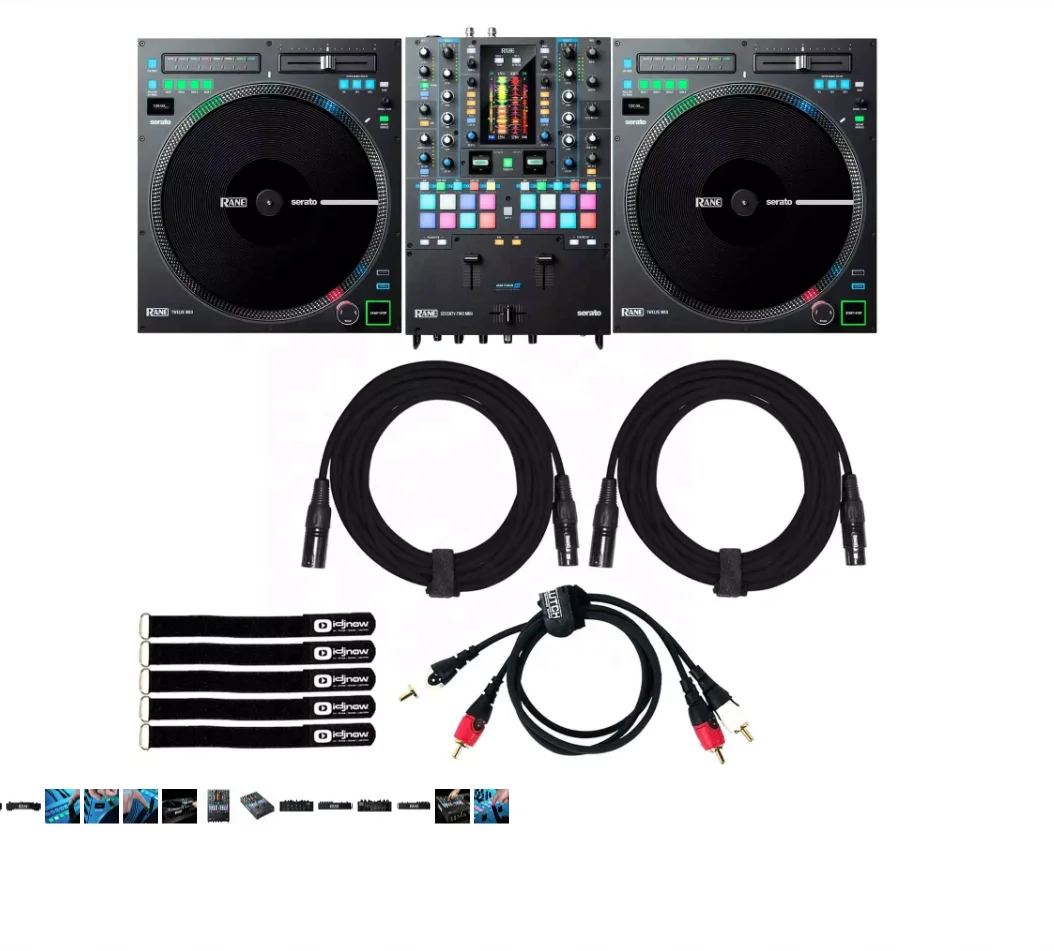 2023 WHOLE RANEE-e DJ Mixer SEVENTY-TWO MKII and Pair of TWELVE MKII Motorized Vinyl Dj Serat-o Controllers