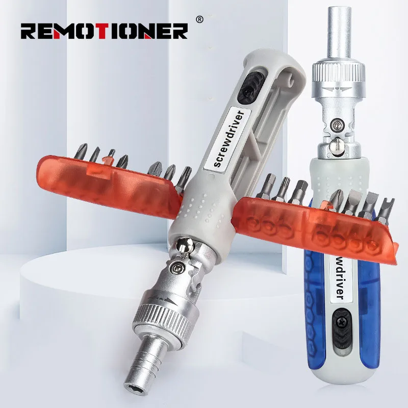 14 in 1 Household Ratcheting Bit Set Multifunctional Cross Combination Ratchet Screwdriver Set