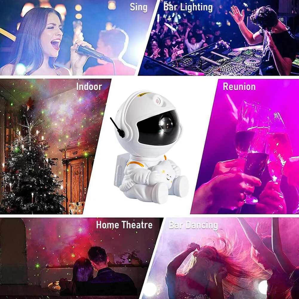 Mini LED Starry Sky LAMP Projector Light Astronaut Projector Night Lights For Home Party Romantic Bedroom Decoration LED Lamp