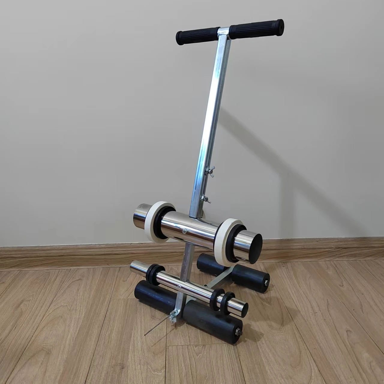 Tape Marking Machine Hand-Push Tape Sticking Machine Lane Marking Applicator with Rubber Roller Manual Floor Tape Applicator