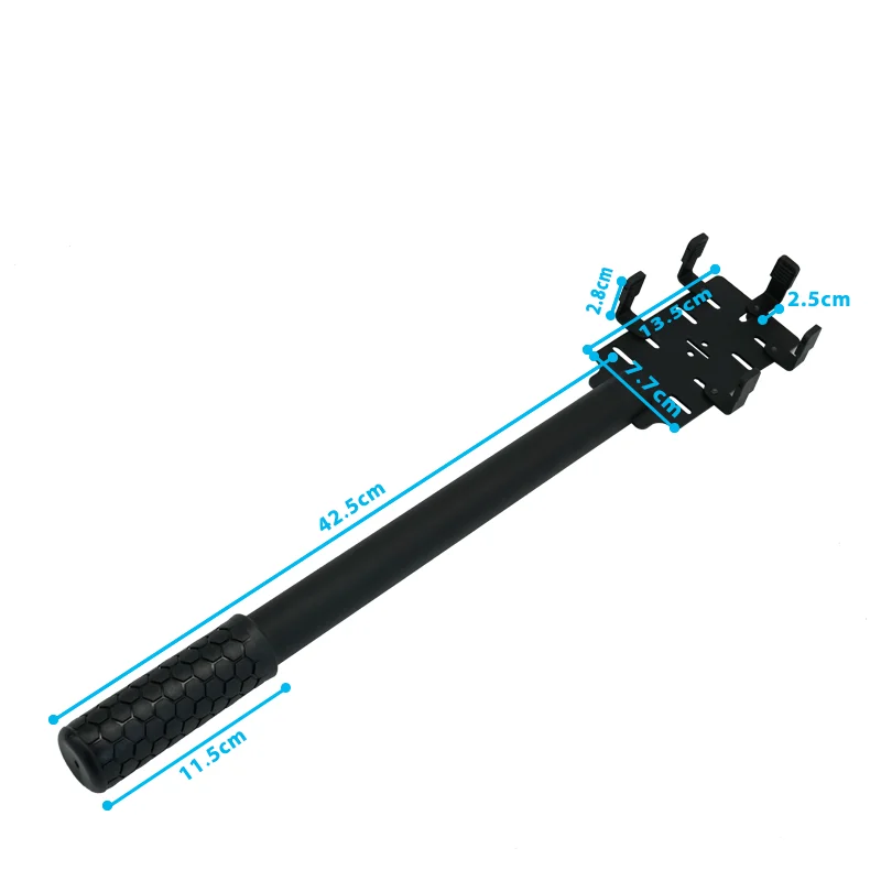 Non-contact black aluminium alloy pos credit card holder freely adjustable metal pos terminal stand for verifone