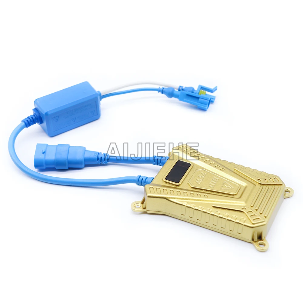 High quality X1 golden shell 75W canbus hid electronic ballast with quick start xenon HID headlights 6000k