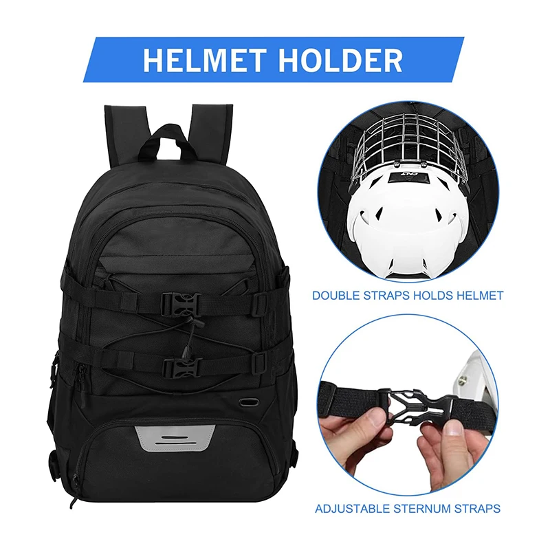 Large Field Hockey Bag Large Capacity Lacrosse Bag With Separate Shoe Space Durable Storage Bag For Hockey Equipment
