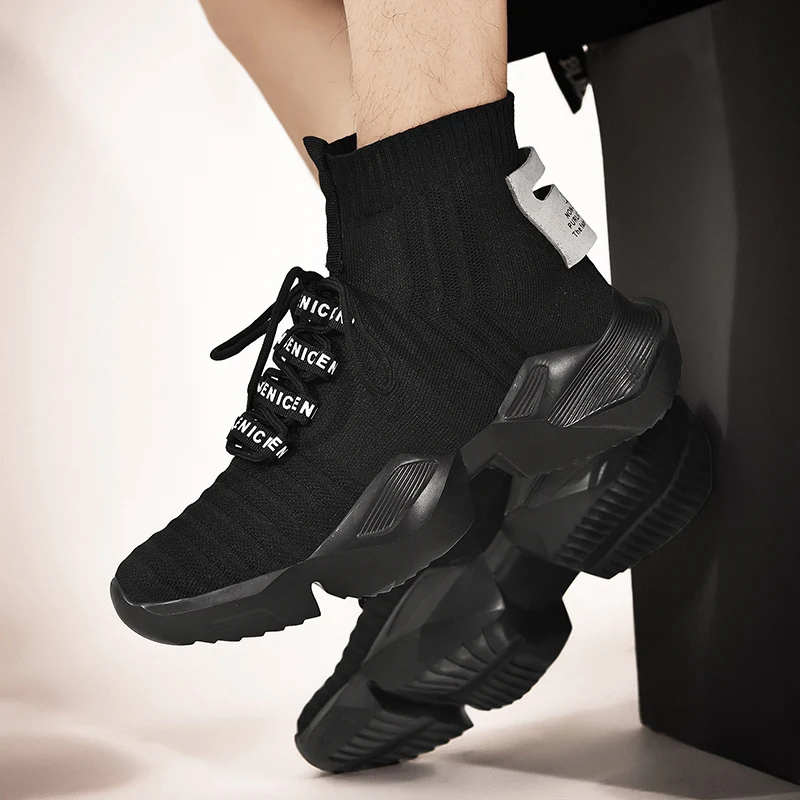 
Wholesale in Stock breathable high Mesh mens trainers sneakers for Men fashionable Sports Casual Athletic Running Shoes sneakers 