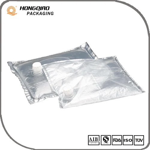 Disposable Plastic Tap Roasted Coffee Wine Water Bag In Box with Spout Dispenser with Valve