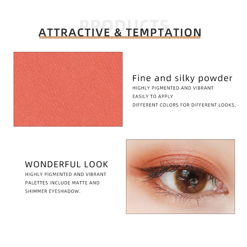 Natural Colors Long Lasting Blendable Highly Pigmented Matte Shimmer Eye Makeup Palette wholesale sales