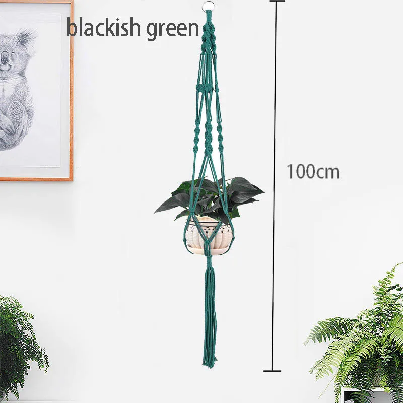 Hot sales colorful macrame plant hanger, plant hanger for home decoration for garden flower hanger