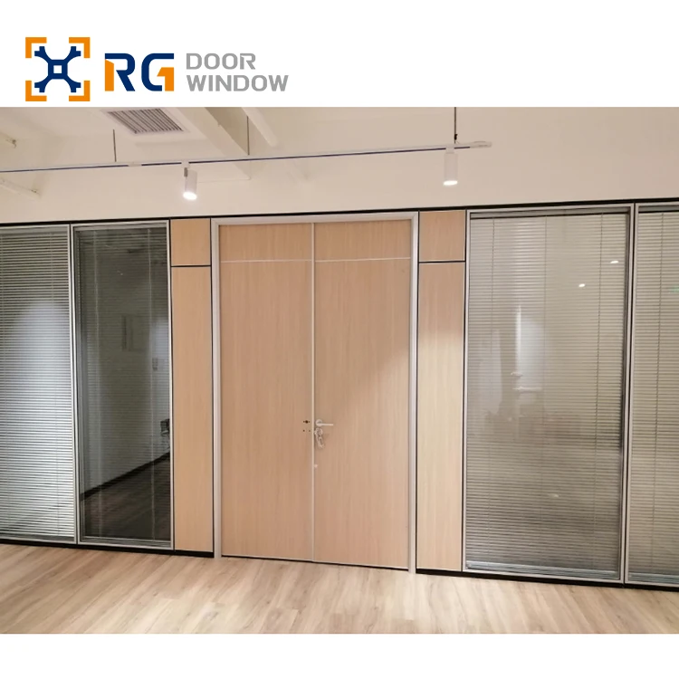 RG84 сделано в Китае бестселлер безопасная алюминиевая рама Офисная закаленная звукоизоляция теплоизоляционная стеклянная перегородка