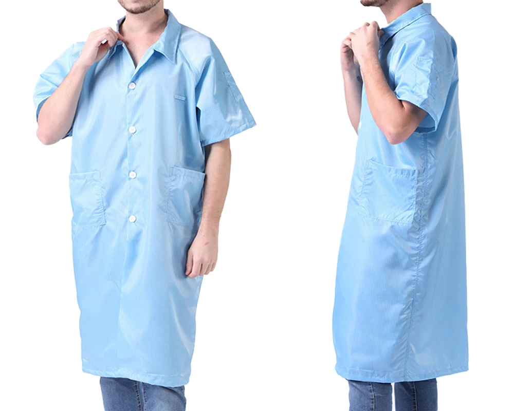 Anti-static Cleanroom Clothes ESD Smock Gown