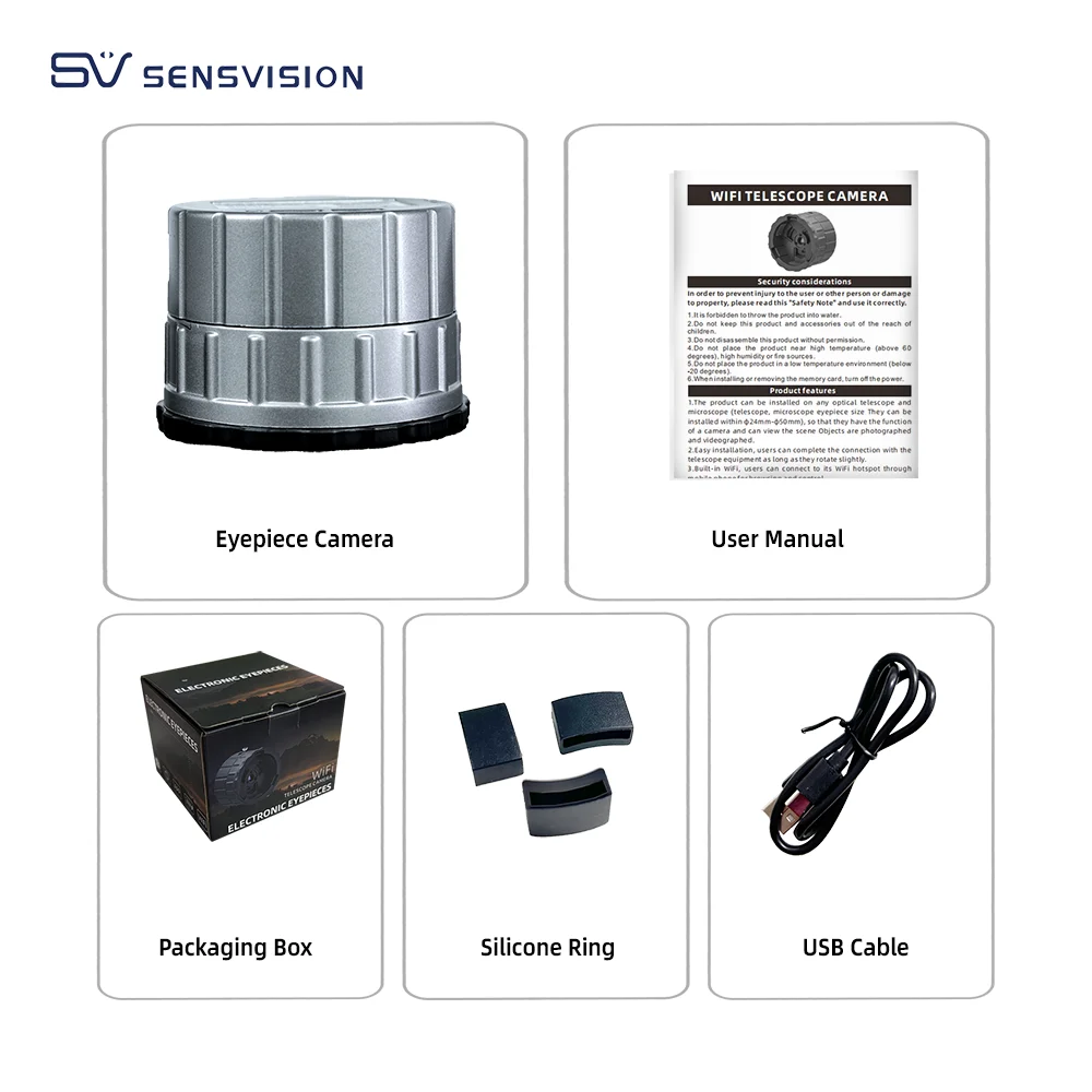 Беспроводная система Sensvision простая в использовании HD 2 5 K 1080p Wi-Fi фото-видео микроскоп телескоп окуляр камера наблюдения за птицами