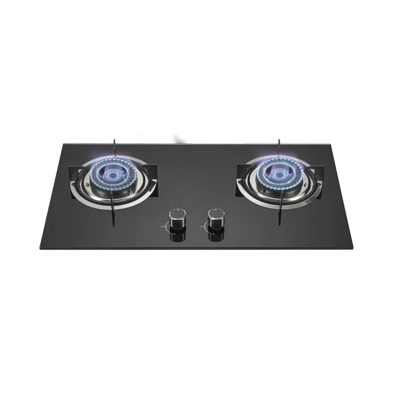 New gas cooker double-burner household liquefied gas desktop embedded fierce fire timer gas stove