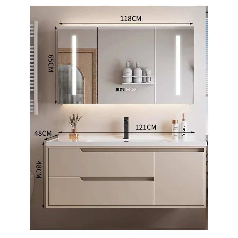 High Performance High Quality Low Price Bathroom Cabinet With Mirror Basin