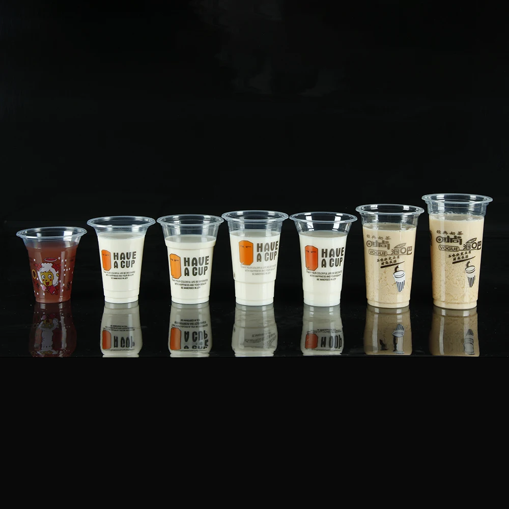 P-95 300ml 330ml 400ml 440ml 500ml 590ml Juice Clear Bubble Boba Tea Coffee Milk Shake Milktea Slim PP Plastic Disposable Cup