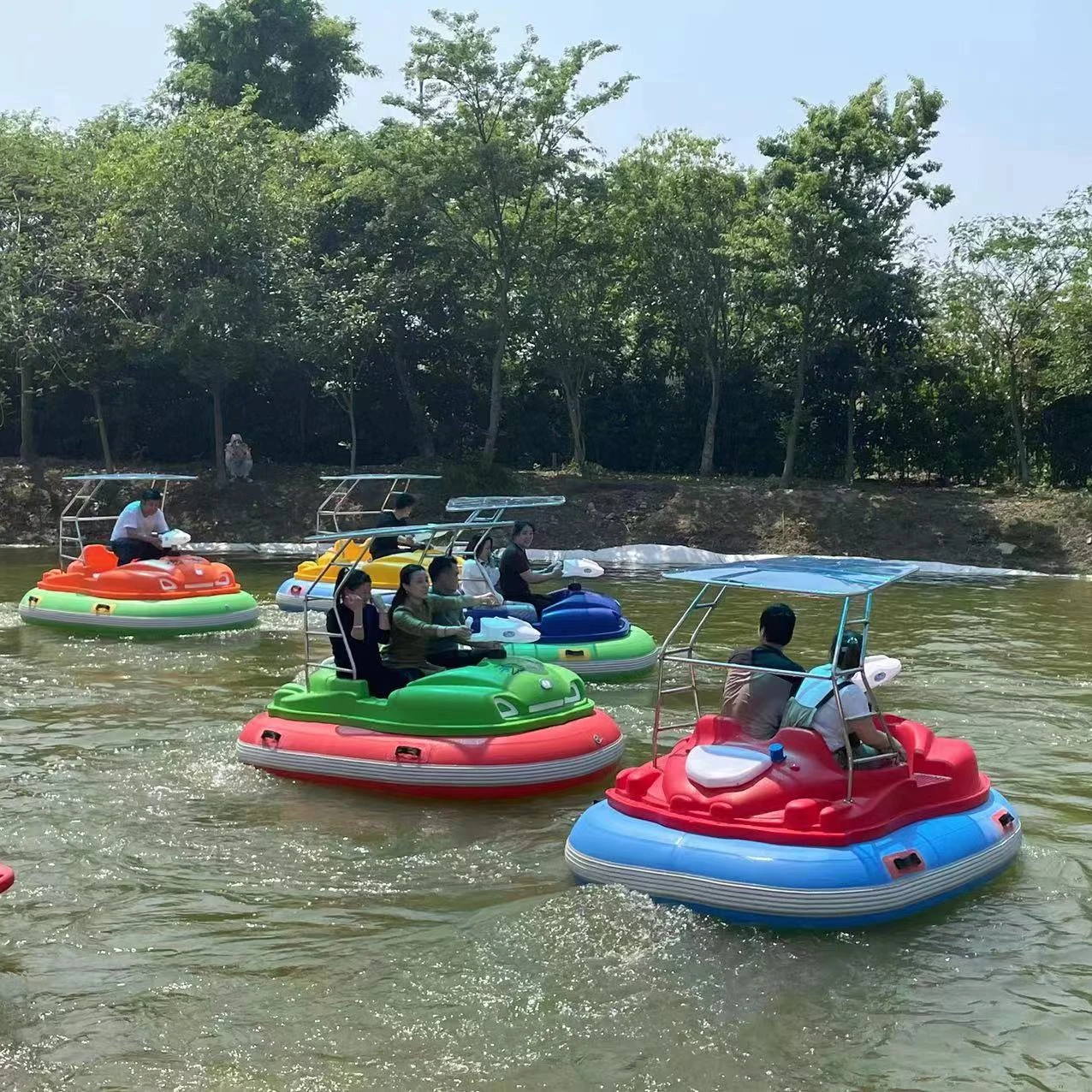 Amusement park adult electric bumper boat electric motor boats bumper boats for sale