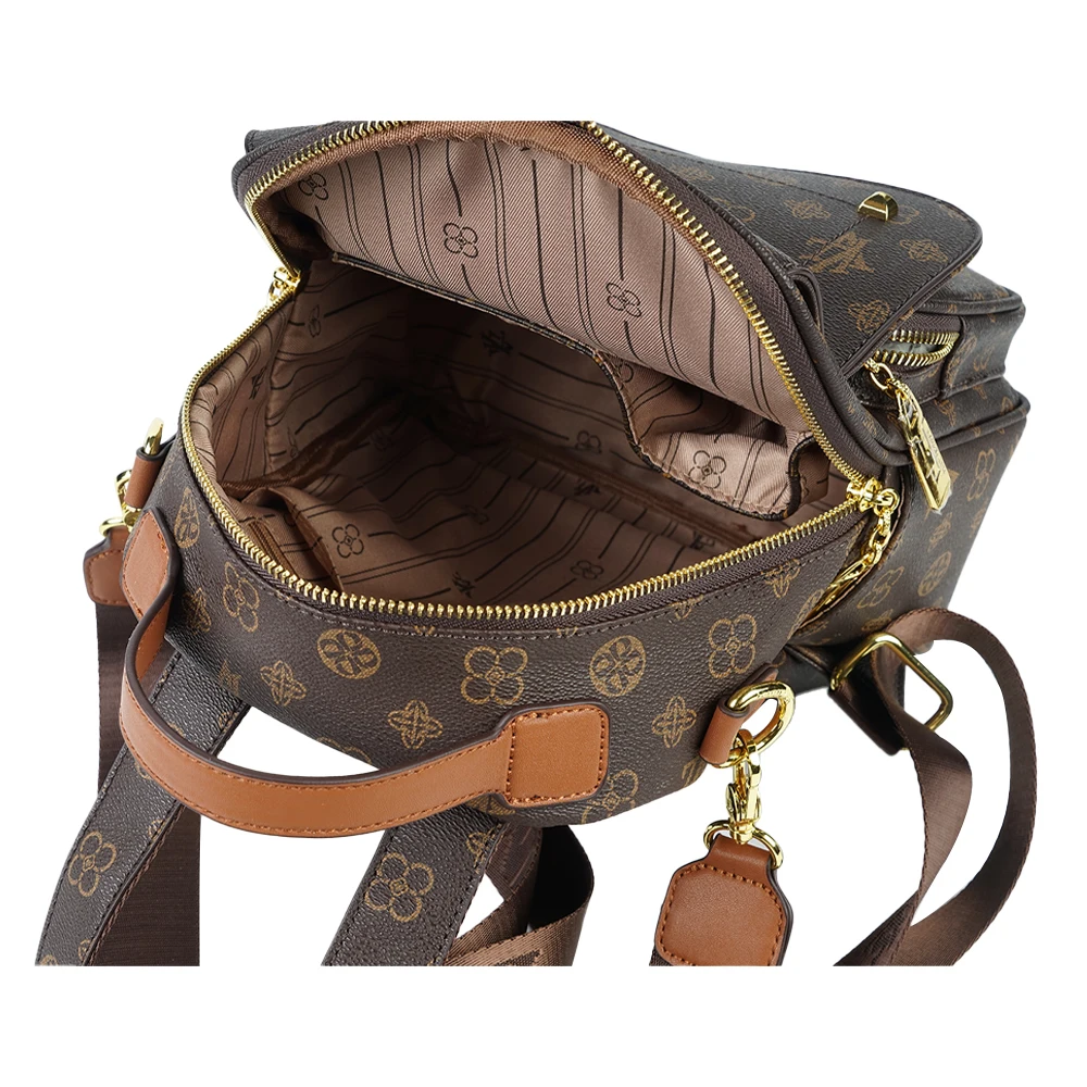 classic private label luxury Bulk Wholesale Hot Selling Printing Portable PVC Leather Backpack School Bags For Students
