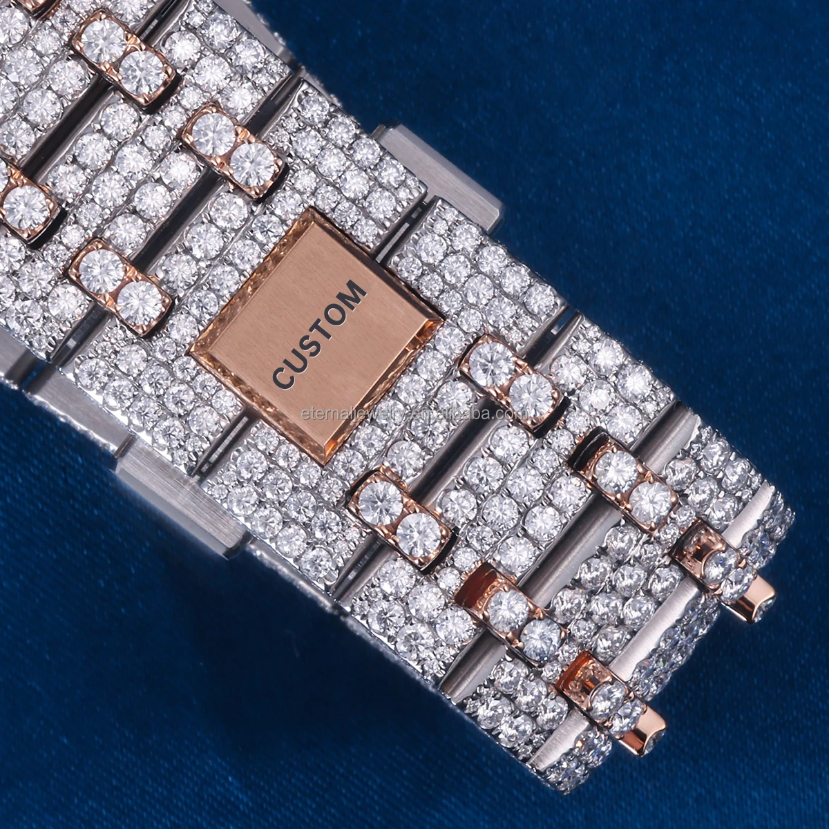 100% Pass Diamond Tester Custom Luxury Bling Diamond Watch VVS Moissanite Hip Hop Iced Out Stainless Steel Mechanical Watches