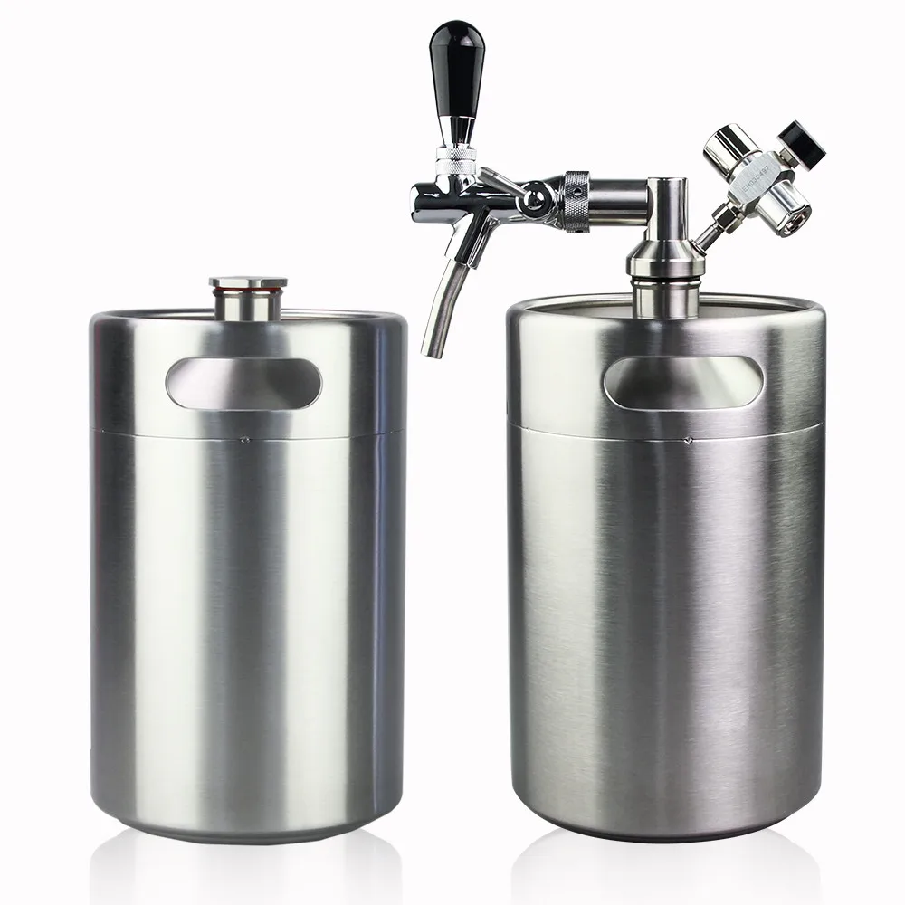 Portable Stainless Steel 304 Beer Dispenser Wine Barrel For Bar Party Mini Beer Keg