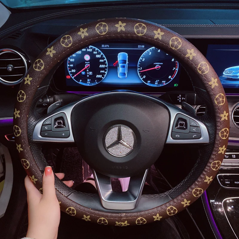 Bling Diamond Car Steering Wheel Cover Fashion  Accessories Decoration and Protection