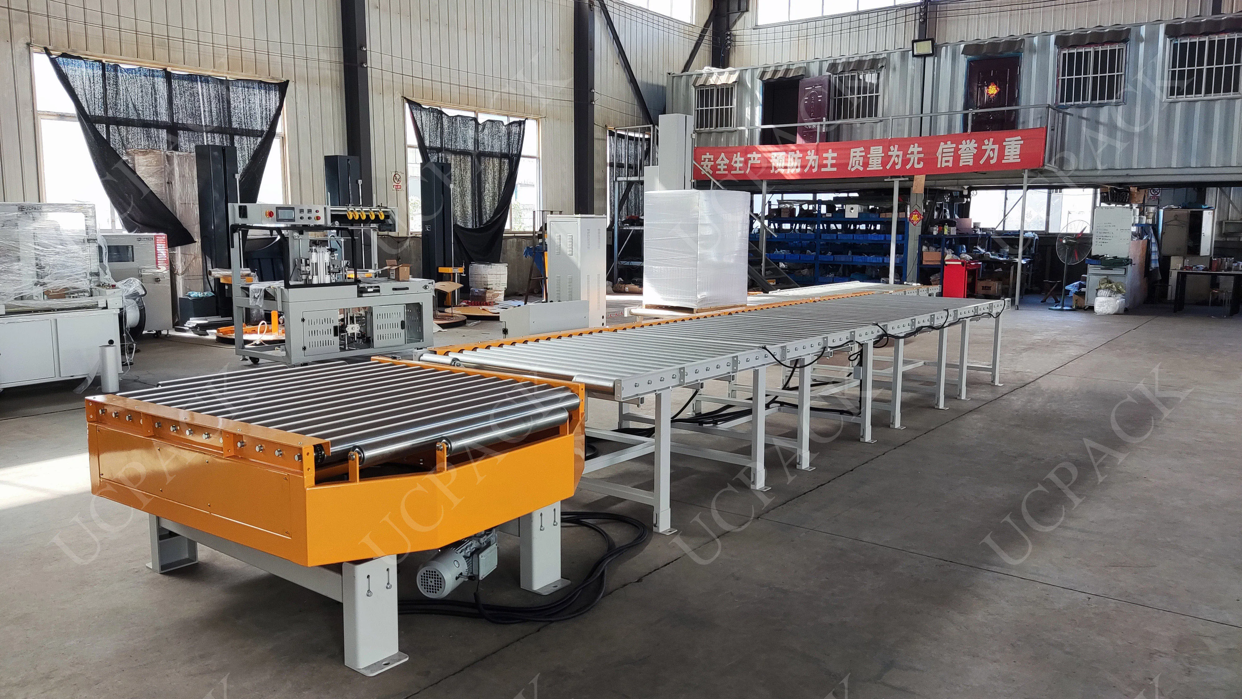 Pallet 90 Degree Powered Rotation Roller Conveyor Turntable Manufacturer