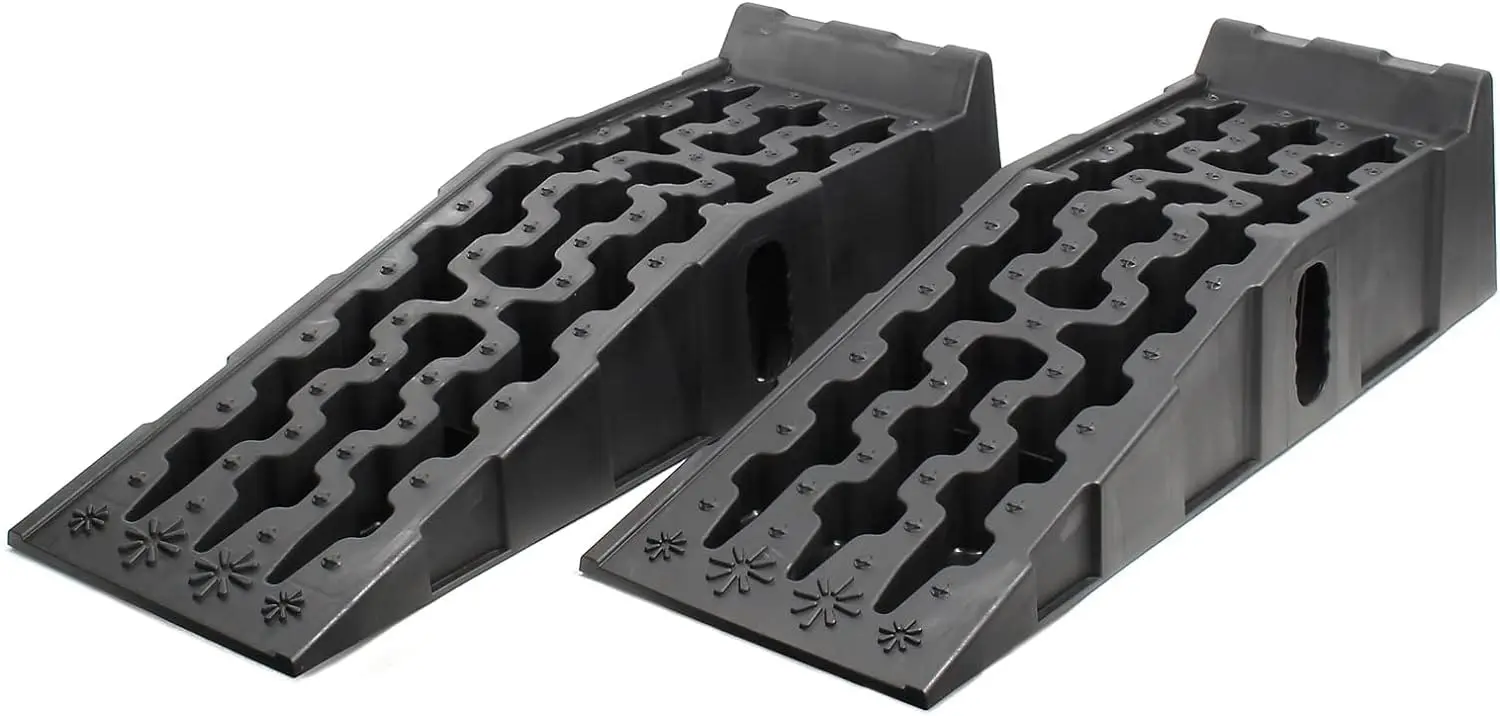 5 Tonnes Heavy Duty Plastic Car Ramps Loading Ramp Set for Cars and Vehicles