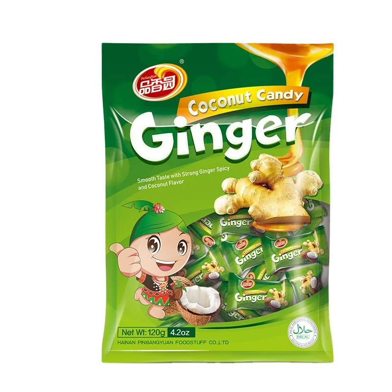 OEM Coconut milk & fresh ginger juice made hard candy from china