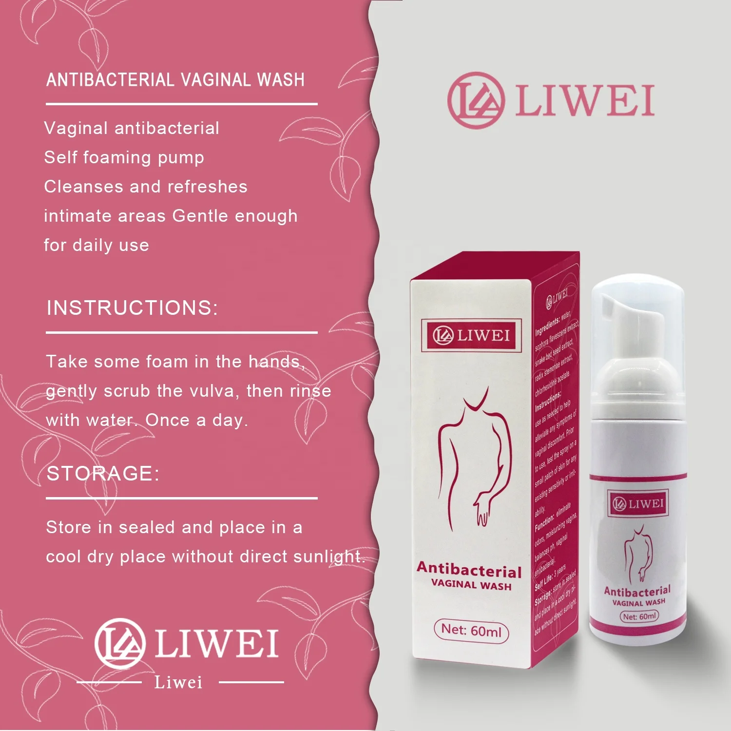 
Newest Popular Foaming Vagina Cleaning PH Balance Yoni Wash Bubble Intimate Wash Organic Feminine Hygiene Yoni Foam Wash 