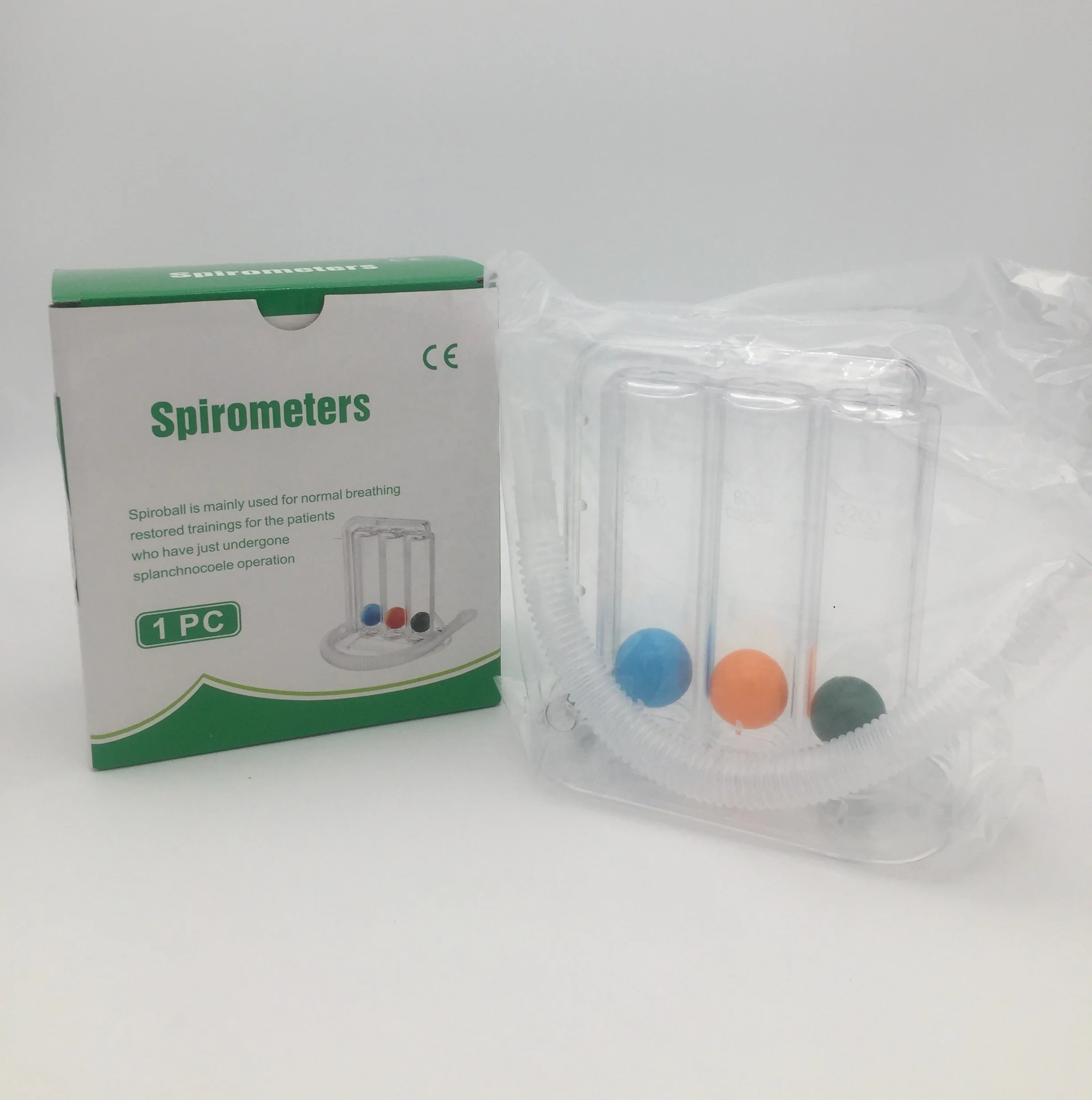 
Factory wholesale 3 balls incentive spirometer medical breathing exerciser 