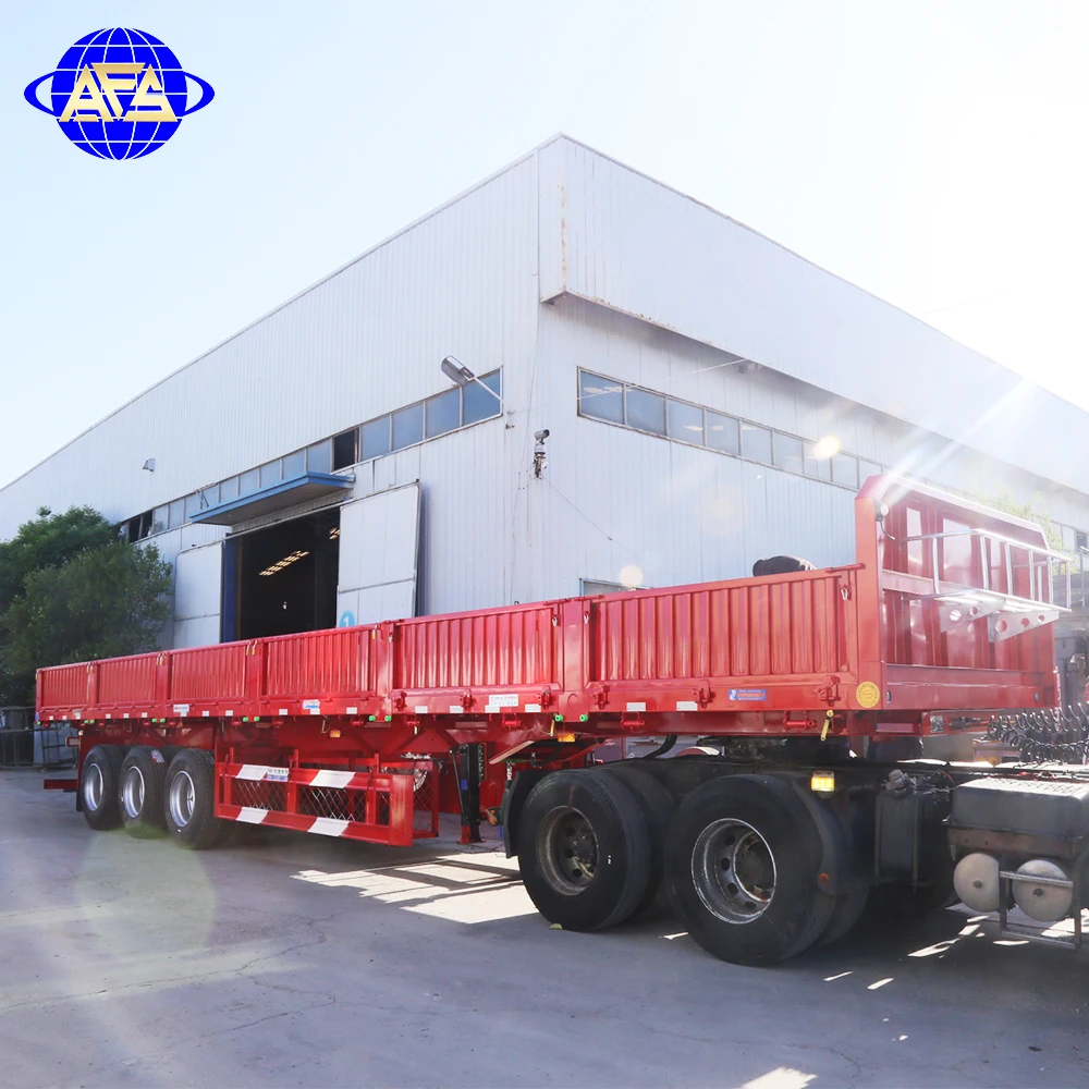 China 2/3/4 Axles Side Tipping Sidewall Semitrailer Side Wall Tipper Dump Semi Trailer Truck Trailer