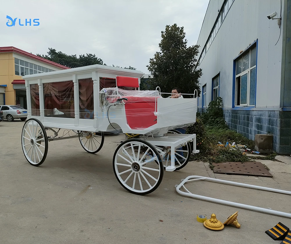 High quality electric coffin carriage horse drawn funeral hearse electric buggy hearse for funeral homes