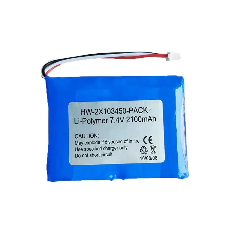BIS certification li polymer battery 7.4V 2600 19.24Wh 606168