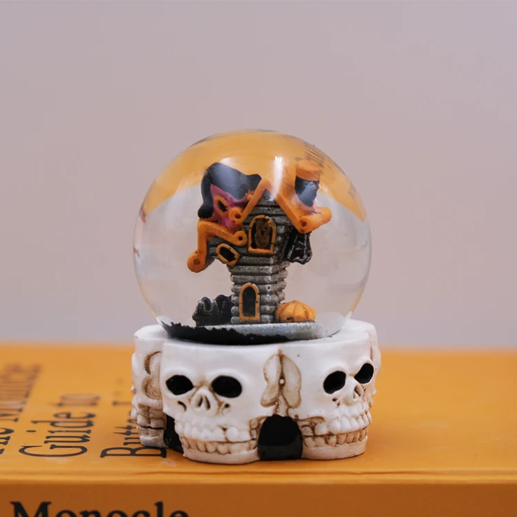 Factory Direct Selling High Quality hand painted polished Halloween Accessories Resin Globe For Festival Decoration
