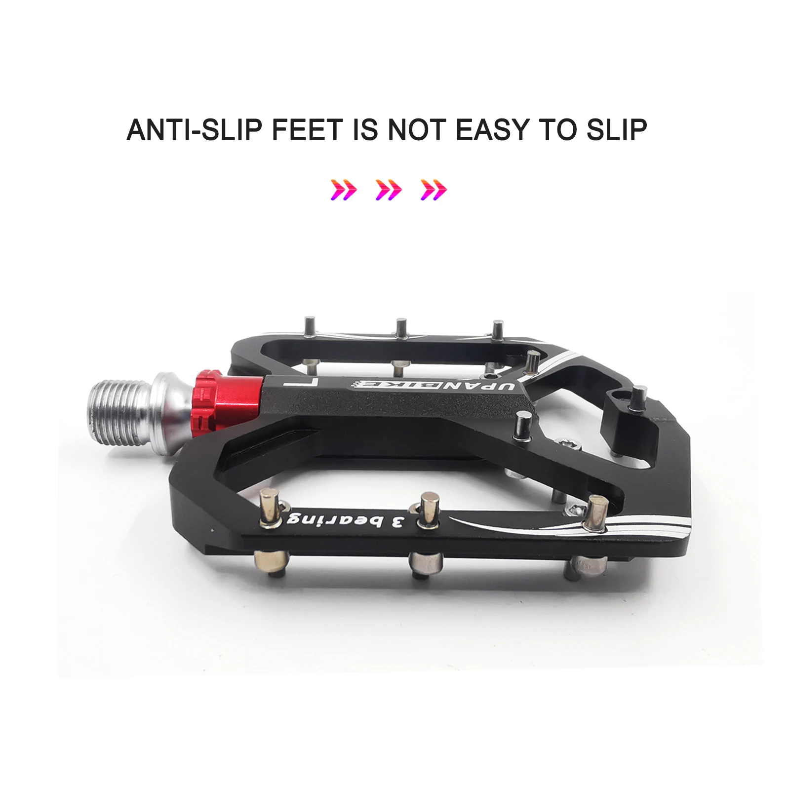 UPAL1106 Aluminum Alloy CNN Bike Pedal Platform Bicycle Parts Anti Slip 3 Sealed Bearing Ultralight Bike Pedal