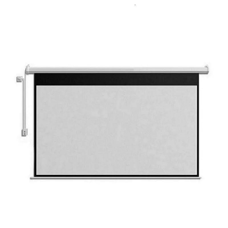 72 Inch 16:9 Electric White fiber Home Office Projector Screen Motorized Roll Remote control lifting Projection Screens
