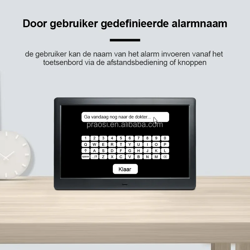 2024 Pros Smart 10 inch Large Display Memory Loss Alzheimer Digital Calendar Clock Dementia Day Alarm Clock  Edit Alarm Reminder