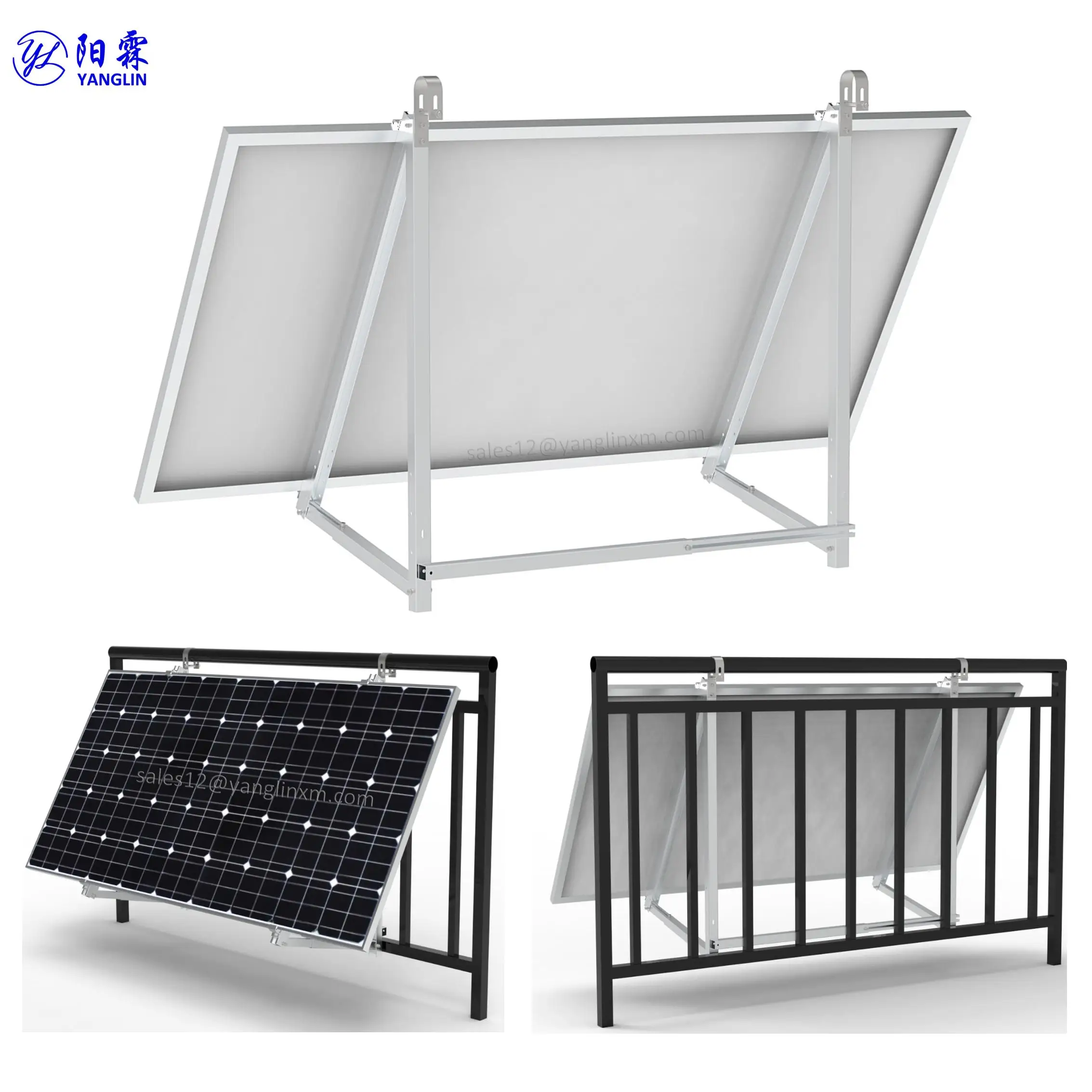 Fastening system for balcony power plant safety and easy install balcony mount assembly set