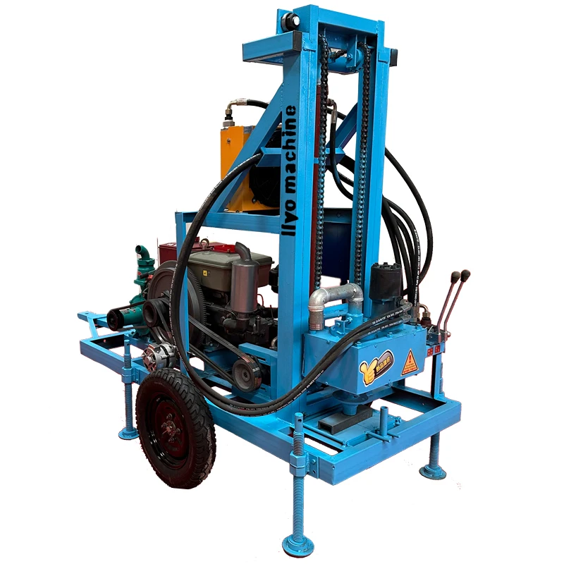 water drilling machine 150m Wheel Drilling Rig  water drilling rig for well
