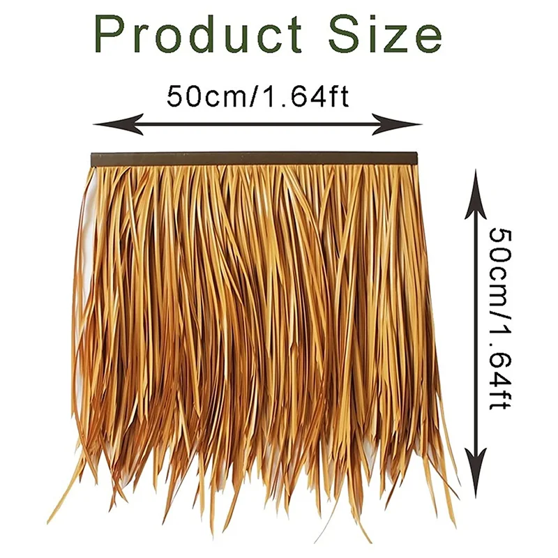 Free Tools Handmade Umbrella Roof Tiki Bar Palm Leaf Artificial Synthetic Thatch