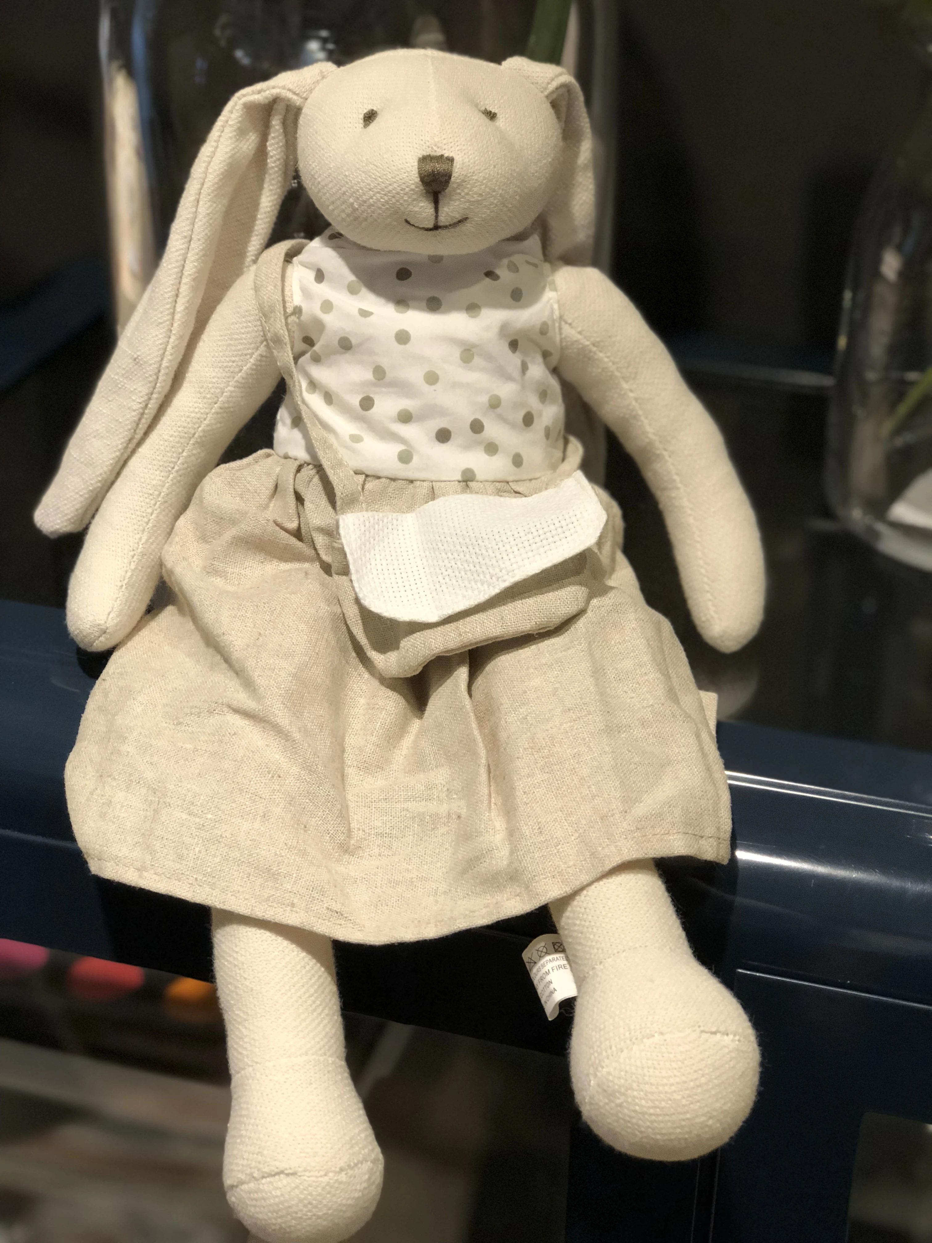 easter baby gift cotton line bunny doll clothes toy plush flower fabric bunny doll