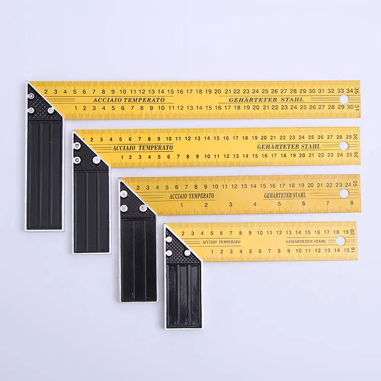 Good Quality 6 Inches 90 Degree Carpenter Angle Square Try Square Yellow
