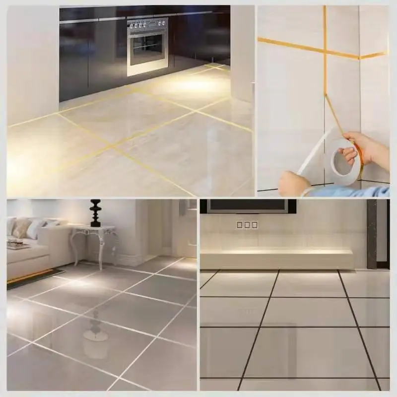 Wholesale Price  Decor Gold Silver Black Self Adhesive Wall Tile Floor Tape Sticker Home Decorations Corner Side Edge Tape Strip